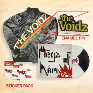 The Voidz Megz of Ram 10" Bundle with Stripe Satin Jacket Black + Pin and Stickers