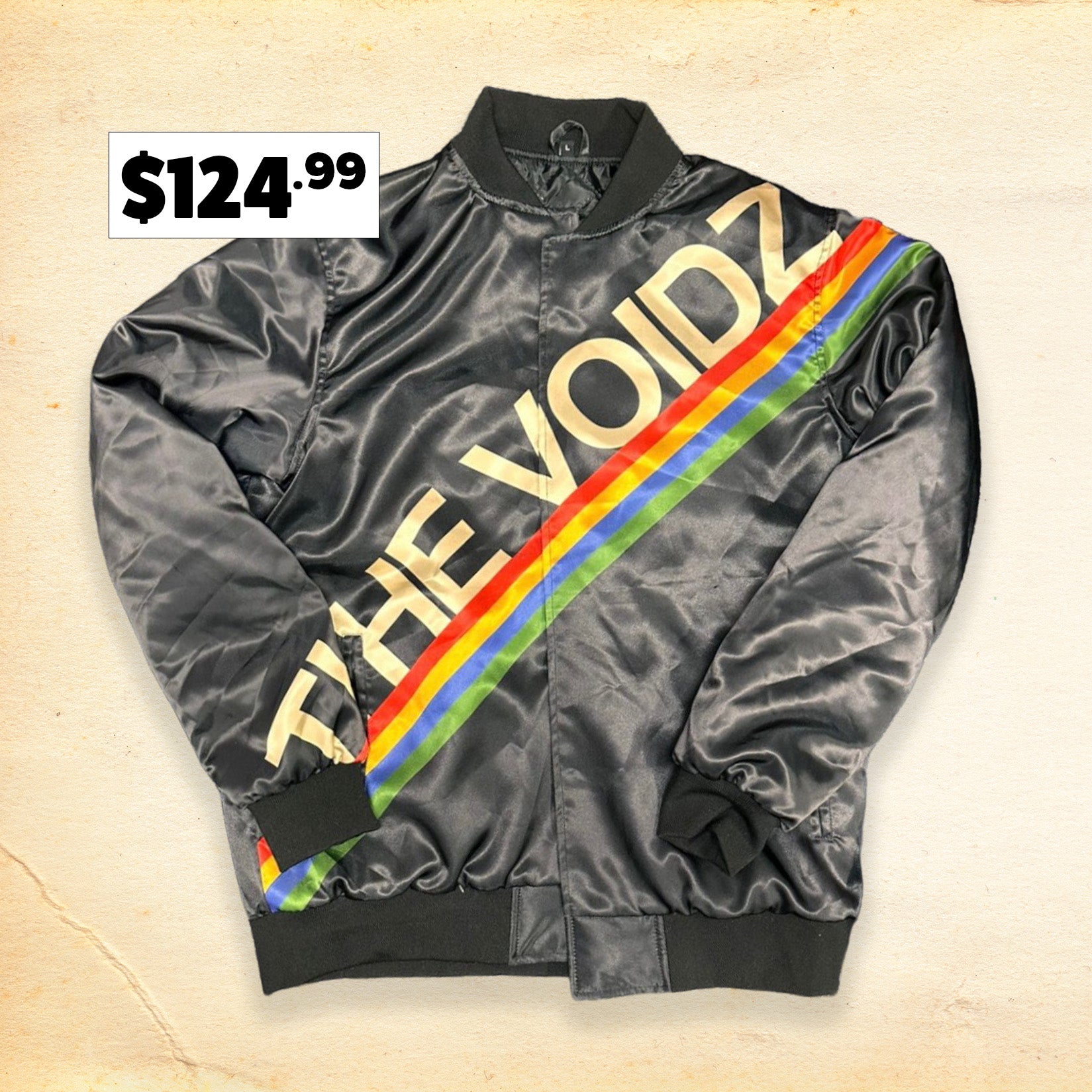 The Voidz Stripe Satin Jacket Black – Cult Records Store